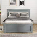 Letto a piattaforma in legno con cassetto portaoggetti e mensole