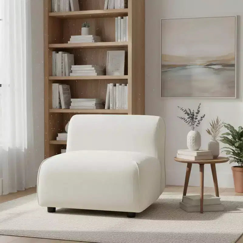 Poltrona d'accento moderna curva imbottita
