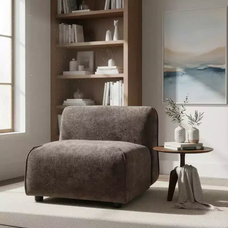 Poltrona d'accento moderna curva imbottita