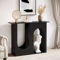 Console con Doppio Design ad Arco, Nera, 100 cm