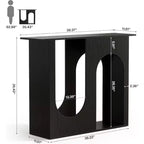 Console con Doppio Design ad Arco, Nera, 100 cm