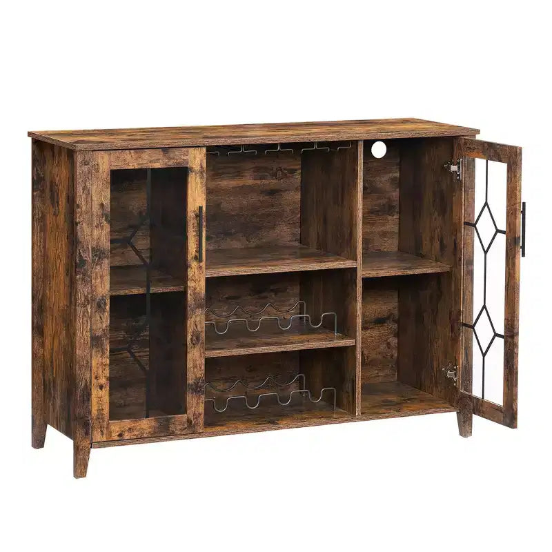 Mobile Bar da Casa con Portabottiglie e Vano Porta Bicchieri
