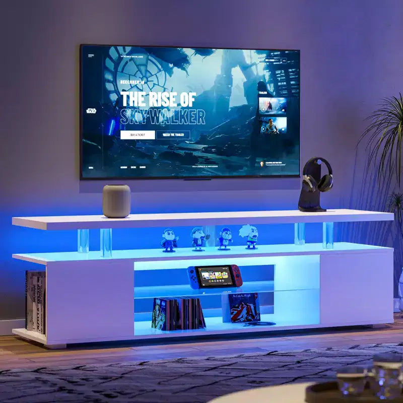 Mobile TV per televisori da 70 pollici con armadietto laterale