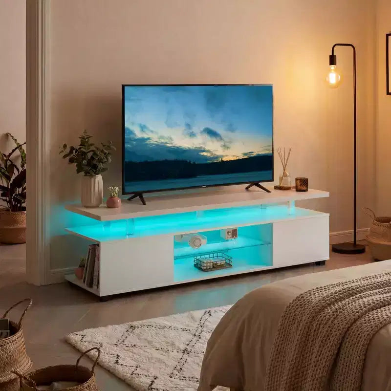 Mobile TV per televisori da 70 pollici con armadietto laterale