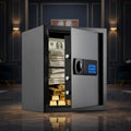 Smart Biometric Safes Fingerprint Lock Box With Combination Lock, Smart Alert System ,Fireproof Bag and Removable Shelf