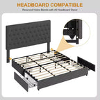 Struttura letto matrimoniale standard con 4 cassetti contenitore