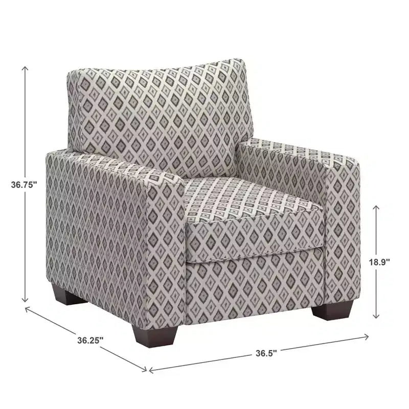 Poltrona di design con schienale e braccioli imbottiti