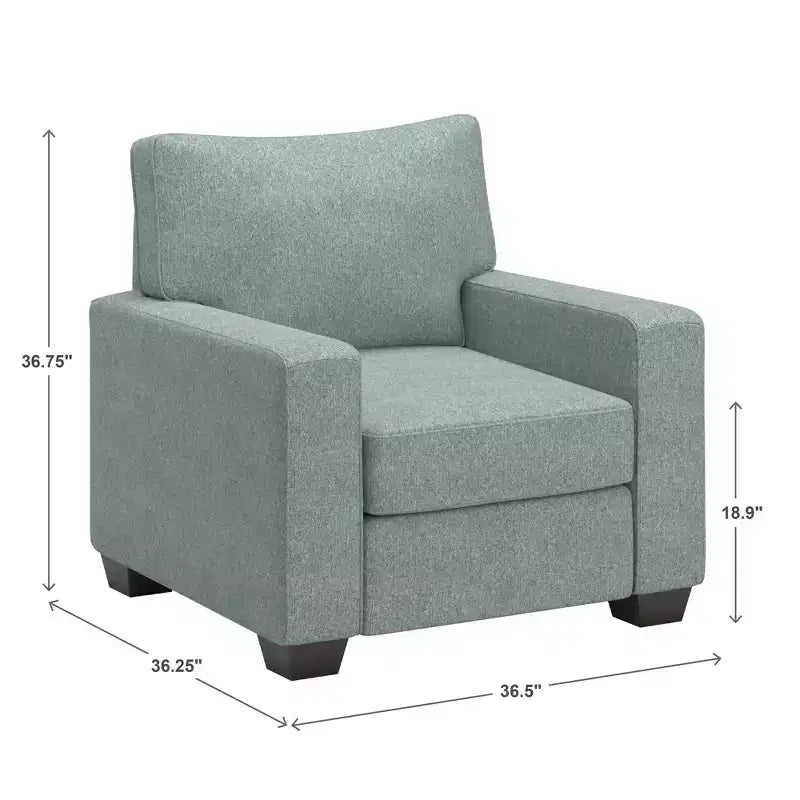 Poltrona di design con schienale e braccioli imbottiti