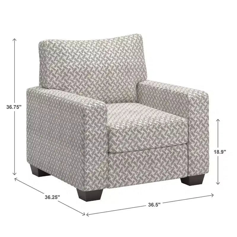 Poltrona di design con schienale e braccioli imbottiti