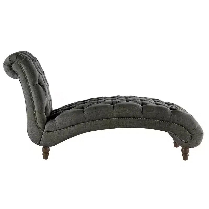 Chaise longue trapuntata con struttura in legno massello