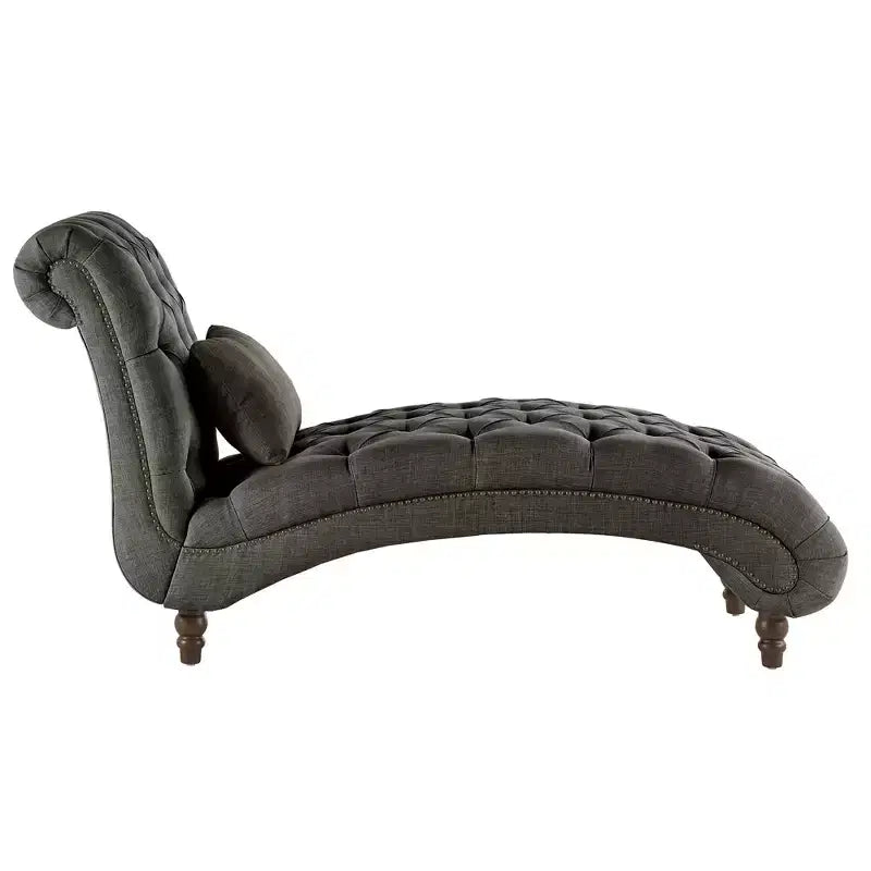 Chaise longue trapuntata con struttura in legno massello