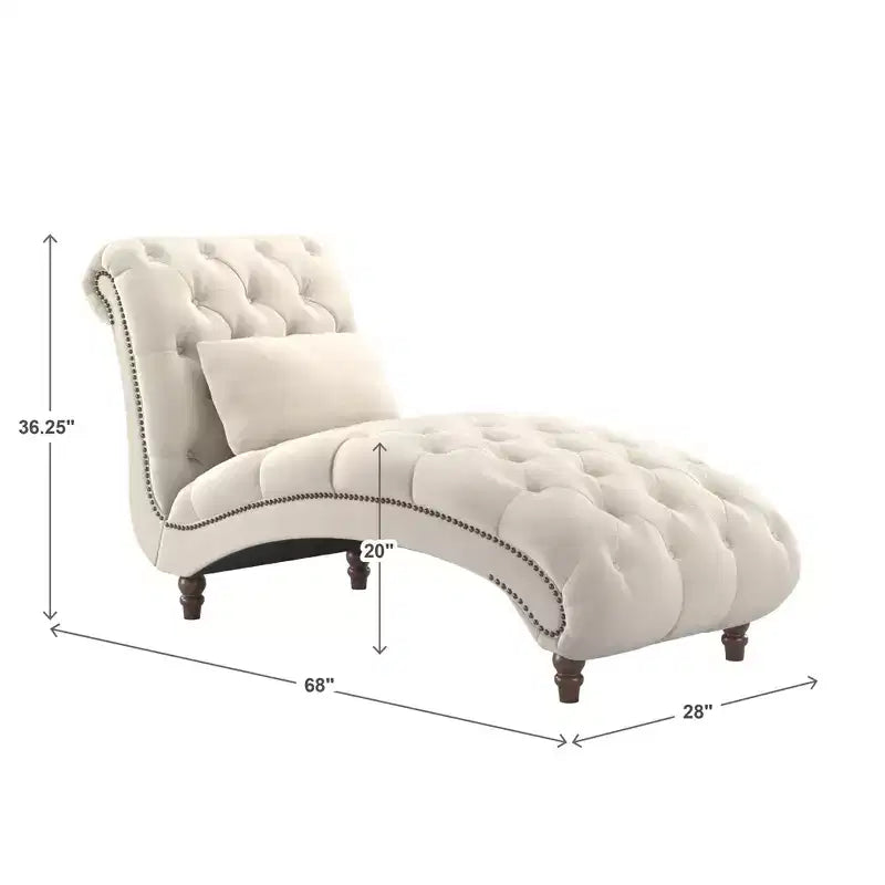 Chaise longue trapuntata con struttura in legno massello