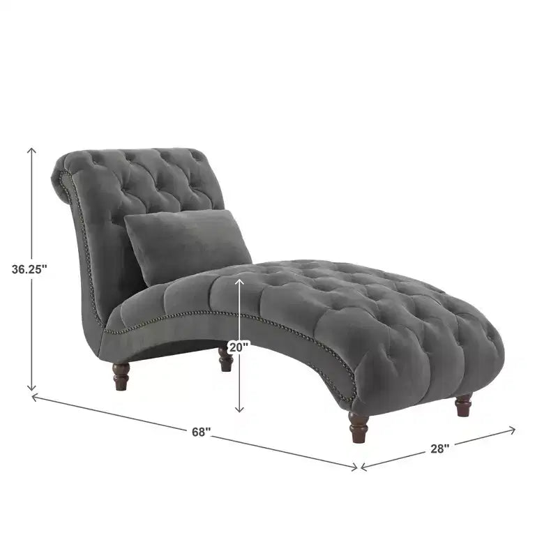 Chaise longue trapuntata con struttura in legno massello