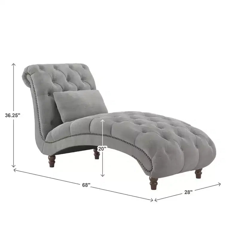 Chaise longue trapuntata con struttura in legno massello