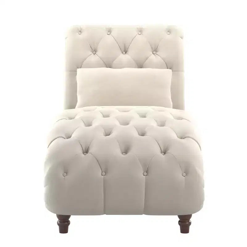 Chaise longue trapuntata con struttura in legno massello