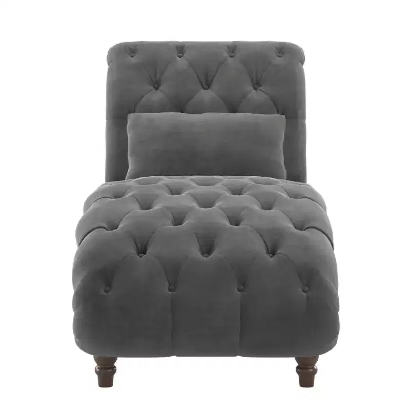 Chaise longue trapuntata con struttura in legno massello