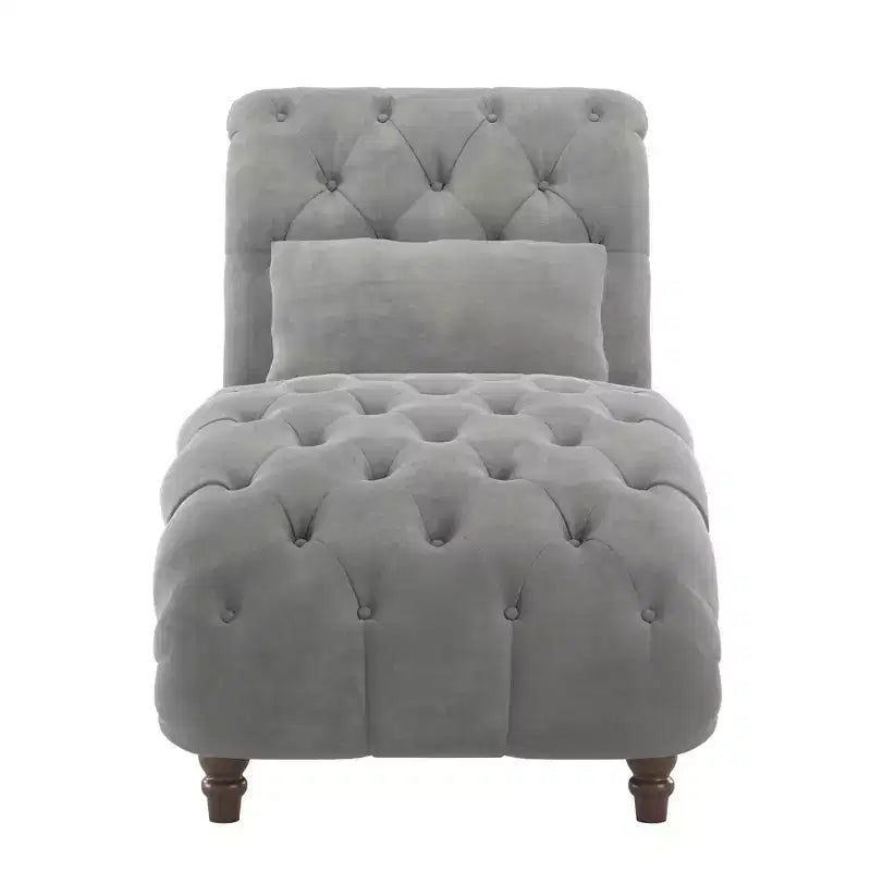 Chaise longue trapuntata con struttura in legno massello
