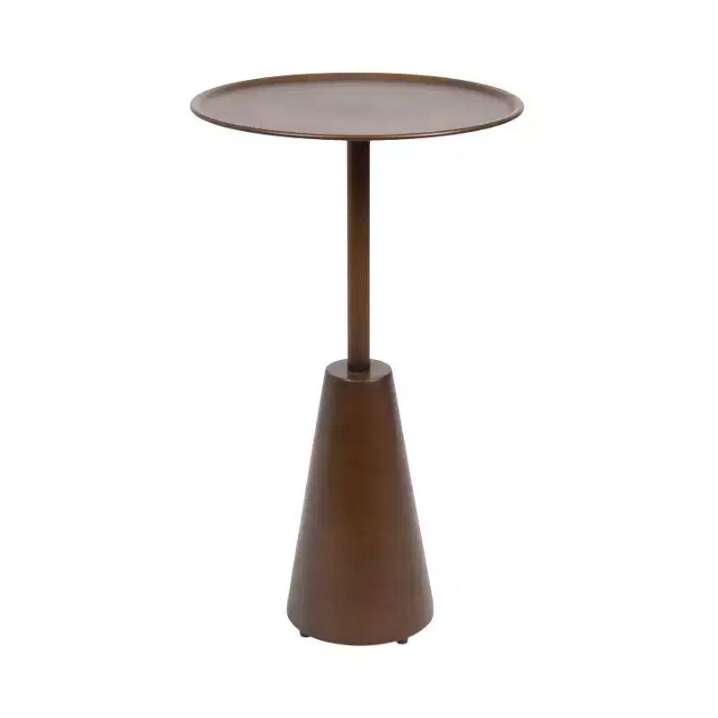 Kate and Laurel Sitara Round Side Table, 14x14x24, Gold
