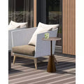 Tavolino Rotondo in Metallo – Oro, 35,5 x 35,5 x 61 cm