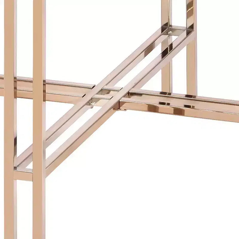 Tavolino rotondo con piano in vetro da 23" e struttura in metallo