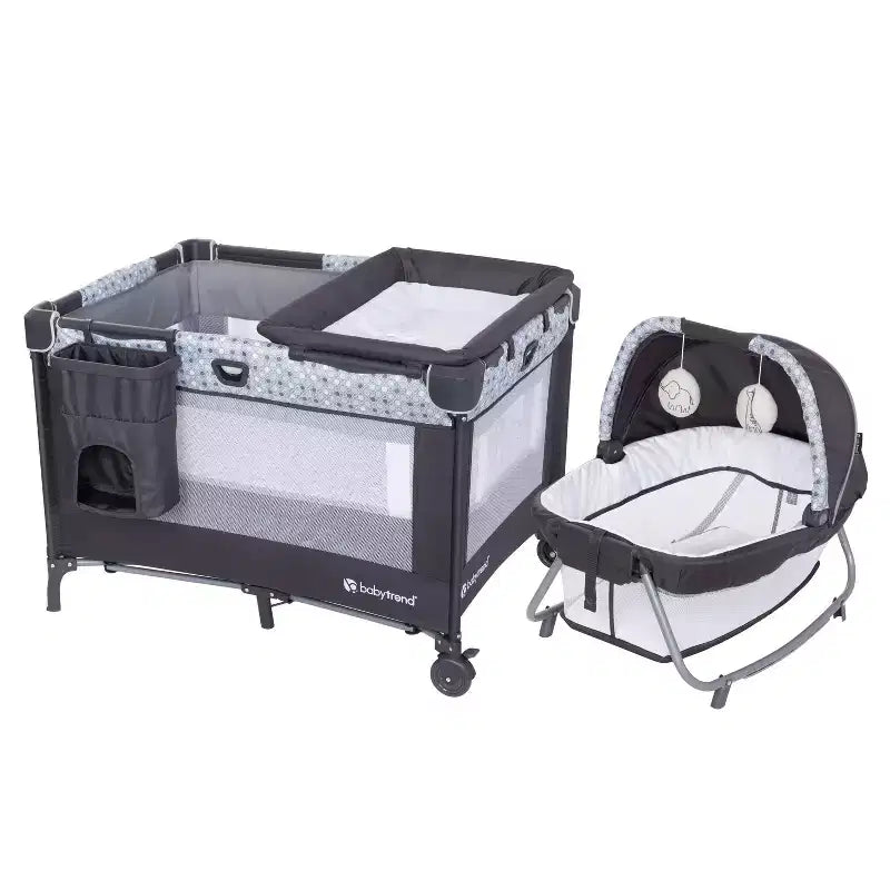 Box per bambini con culla a dondolo