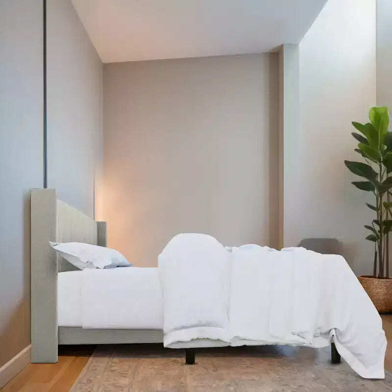 Letto imbottito con pannello Cranston